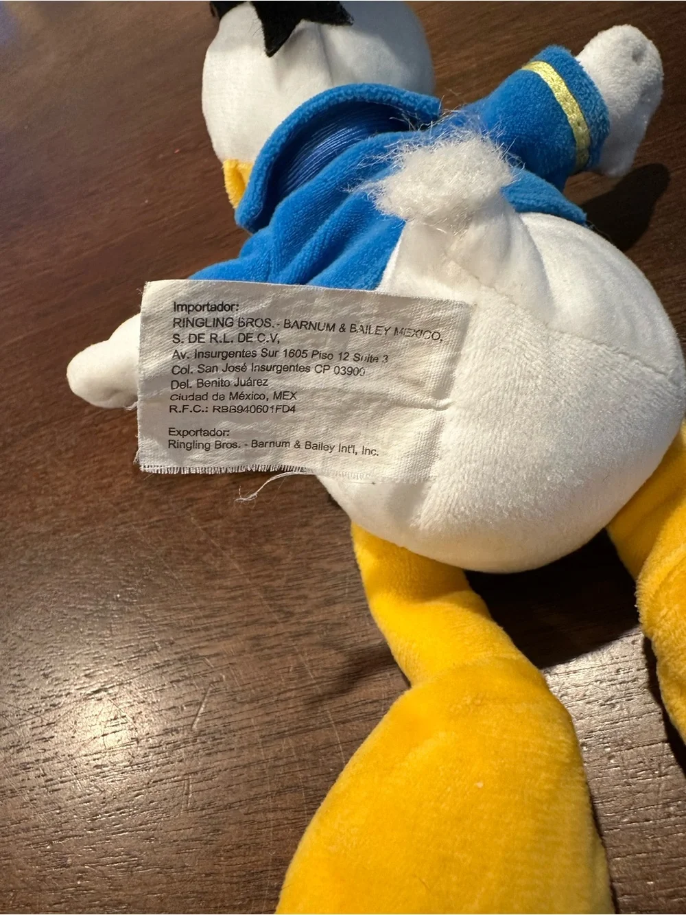 Disney Donald Duck Plush Toy - Blue, Red, Yellow